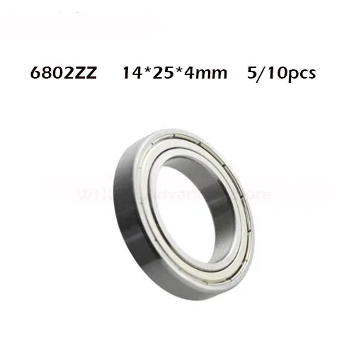 5/10 шт./лот 6802 6802Z 6802ZZ 15*24*5 мм хромированный стальной глубокий шарикоподшипник