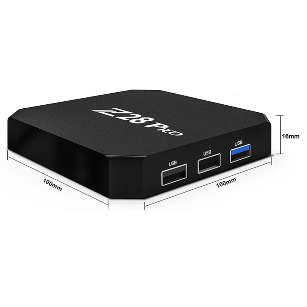 Chycet Z28 PRO Smart Android 7,1 ТВ приставка RK3328 четырехъядерный 64 бит 4 к H.265 USB3.0 2 Гб 16 Гб мини ПК WiFi LAN HD медиаплеер Z28