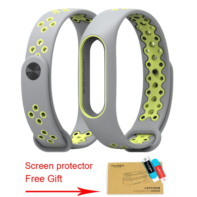 gray green Цветная спортивная версия для Xiaomi mi, ремешок mi Band 2, аксессуары для браслетов, сменный умный ремешок, силиконовый браслет - Цвет: gray green