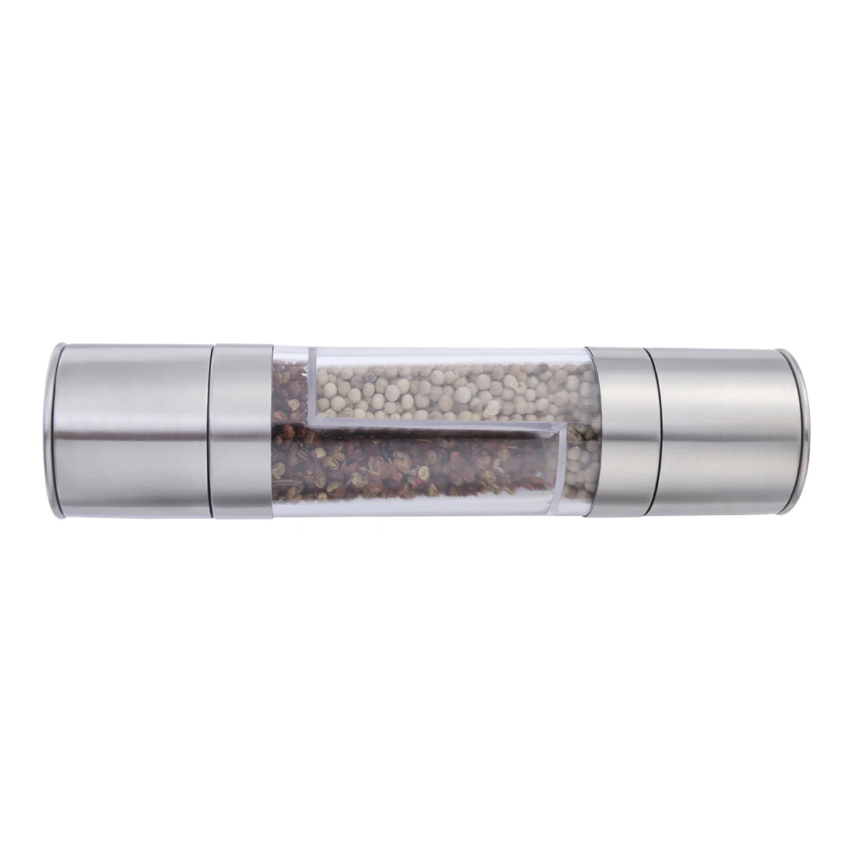 Multi-function Stainless Steel Pepper Grinder Mill Cruchser Manual Hand Crank Twist Top Spice Herb |
