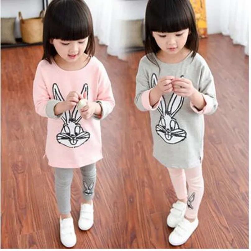 2 шт. весна осень девушки комплект одежды детская одежда костюм Младенца