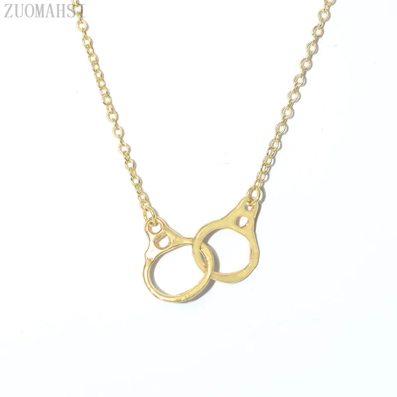 Лидер продаж 2018 модный дизайн подвеска наручники для влюбленных ожерелье