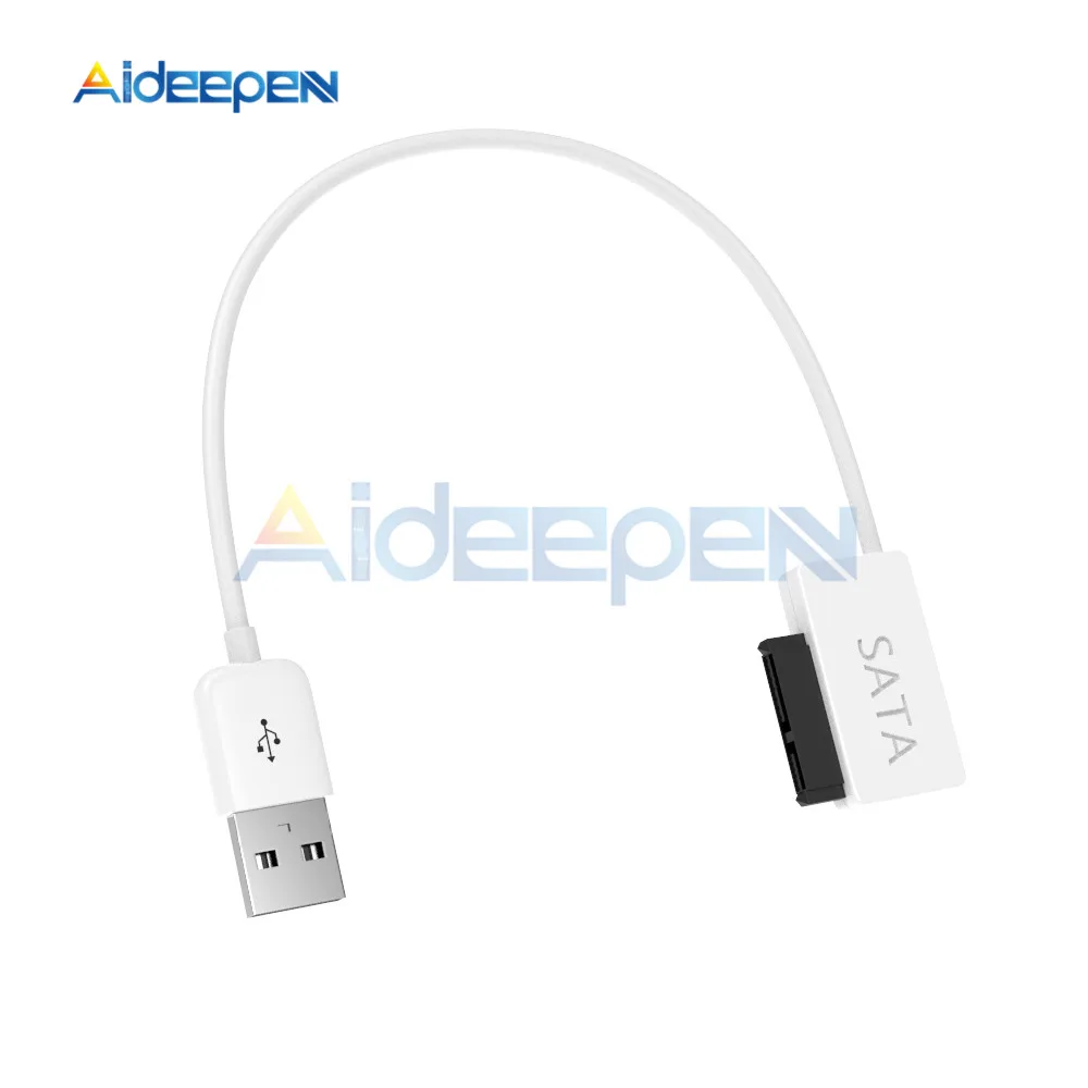 USB 2 0 к Mini Sata II 7 + 6 13Pin адаптер конвертер кабель для ноутбука CD/DVD rom Slimline Drive HDD