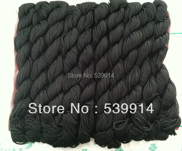 Оптовая продажа, нейлоновый шнур, нить 150 метра, черный нейлоновый шнур, китайский узел, макраме, Браслет-веревка 2 мм, черный Оптовая продажа, нейлоновый шнур, нить 150 метра, черный нейлоновый шнур, китайский узел, макраме, Браслет-веревка 2 мм, черный