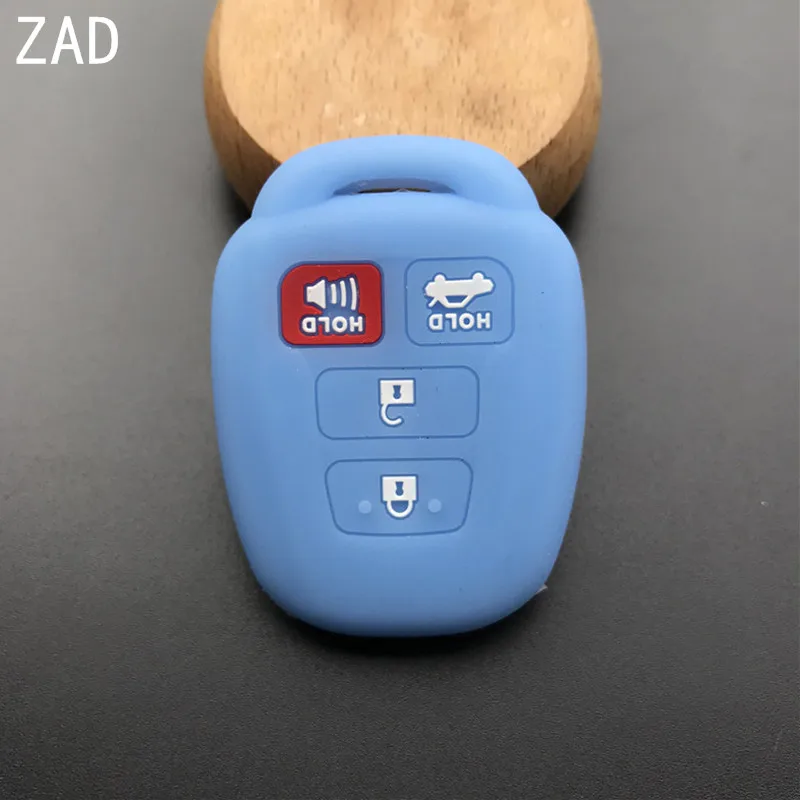 Силиконовый чехол для автомобильного ключа ZAD с 4 кнопками Набор чехлов Toyota 2012 2013