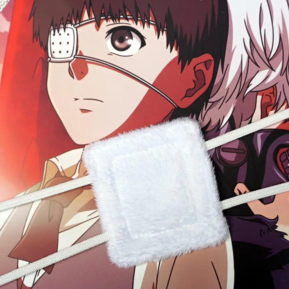 Аниме Токийский Гуль Kaneki Ken Регулируемый глаз патч Одноглазый костюмы на Хэллоуин аксессуар реквизит