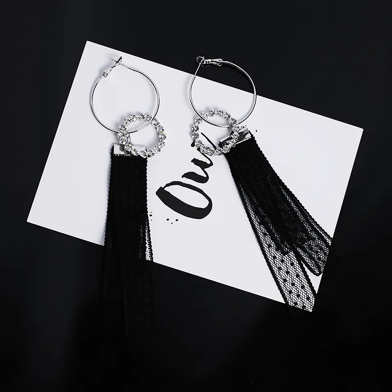 2017 милые сексуальные дизайнерские кружевные длинные серьги для женщин