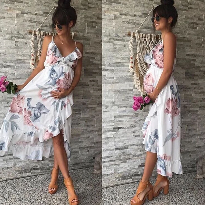 Новые летние Boho Стиль платье модные платья на Для женщин Цветочный принт