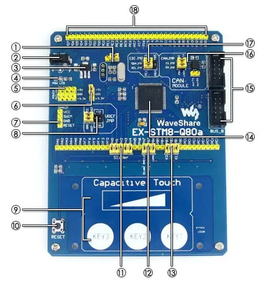 STM8 Совета STM8S208M STM8S208 Совет По Развитию Evaluation Kit Полный I/Os = EX-STM8-Q80a-208 Стандарт |