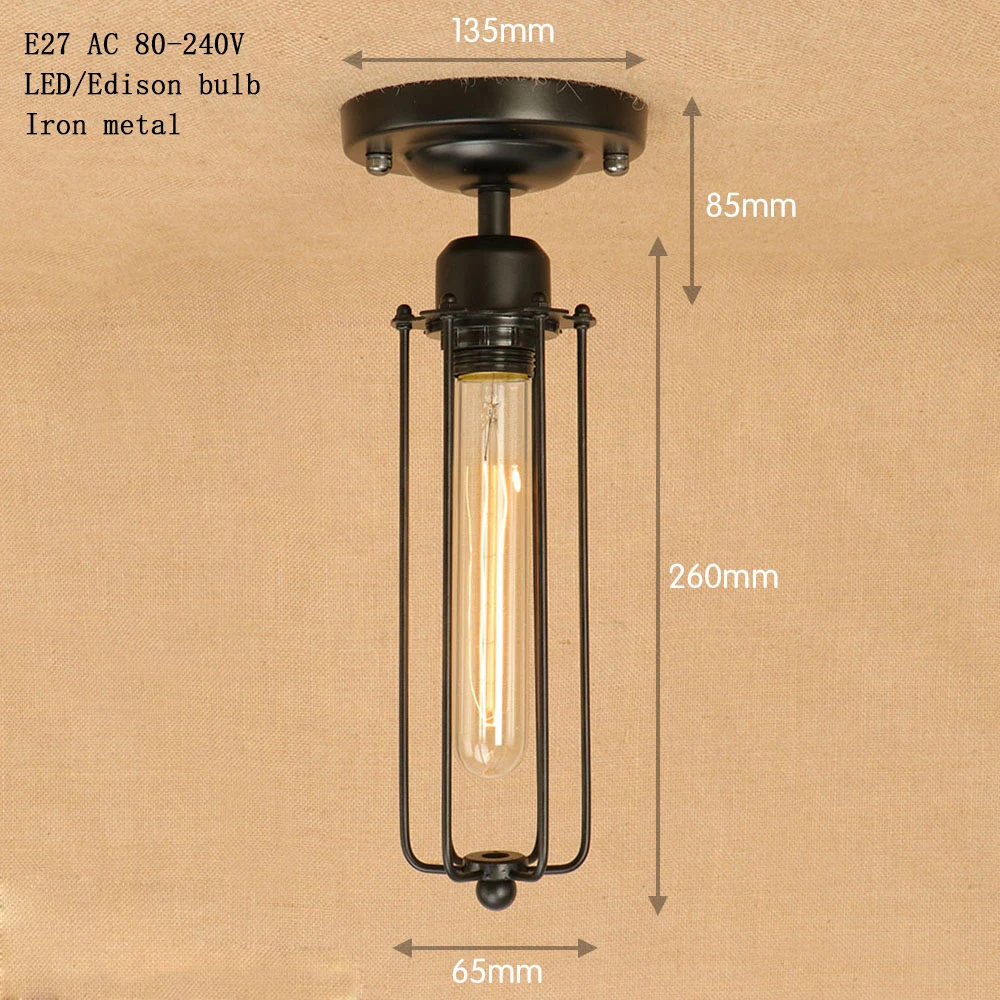 Черная потолочная лампа в стиле ретро E27 110 В 220 перем. Тока|ceiling lights|lights for bedroomlight |