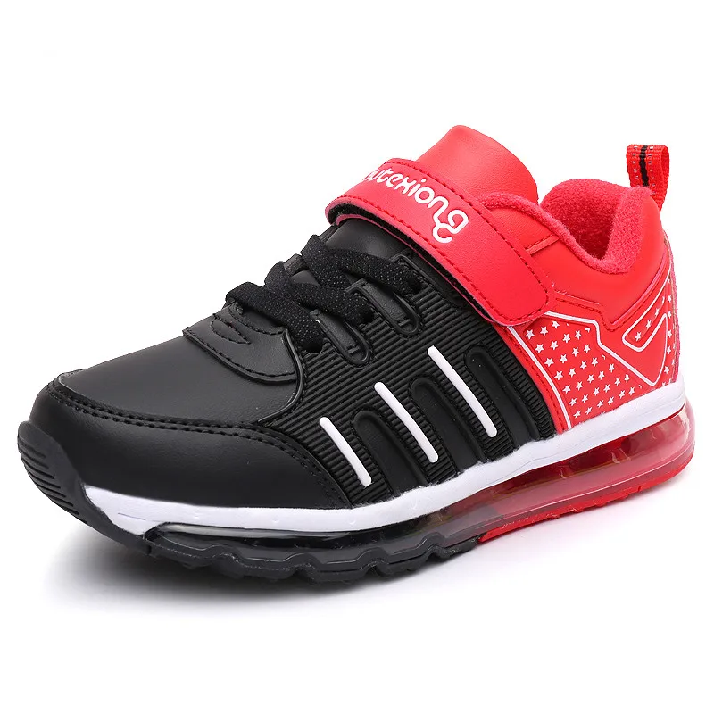Children Warm Cotton Shoes Kids Antiskid Leather Sports Boys Air Cushion Sneakers Girls Movement Fashion Running |