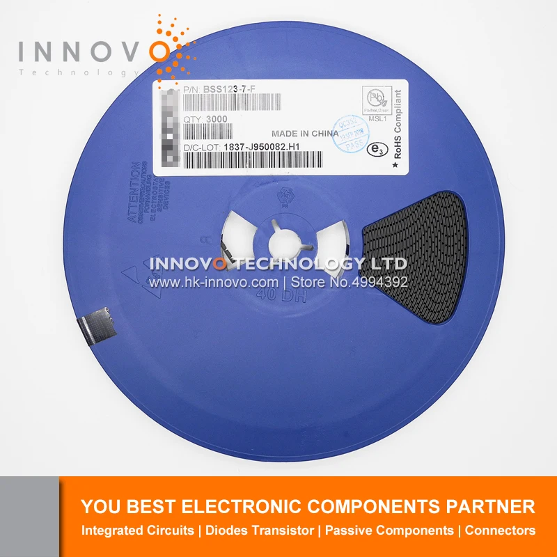 INNOVO BSS123 7 F K23 SOT 23 Бесплатная доставка 100% Новый оригинальный 50 шт./лот 500 3000