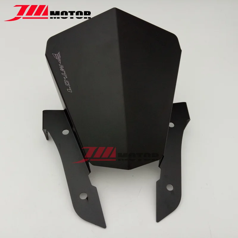 New Arrived Motorcycle CNC Aluminum Windshield Windscreen Black Color For Yamaha MT07 MT-07 2013 2014 2015 | Автомобили и