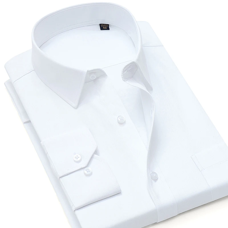 DAVYDAISY, новинка, 5xl, 6xl, 7xl, 8xl размера плюс, мужская рубашка, высокое качество, с длинным рукавом, рубашки, хлопок, для работы, белая, брендовая, DS332