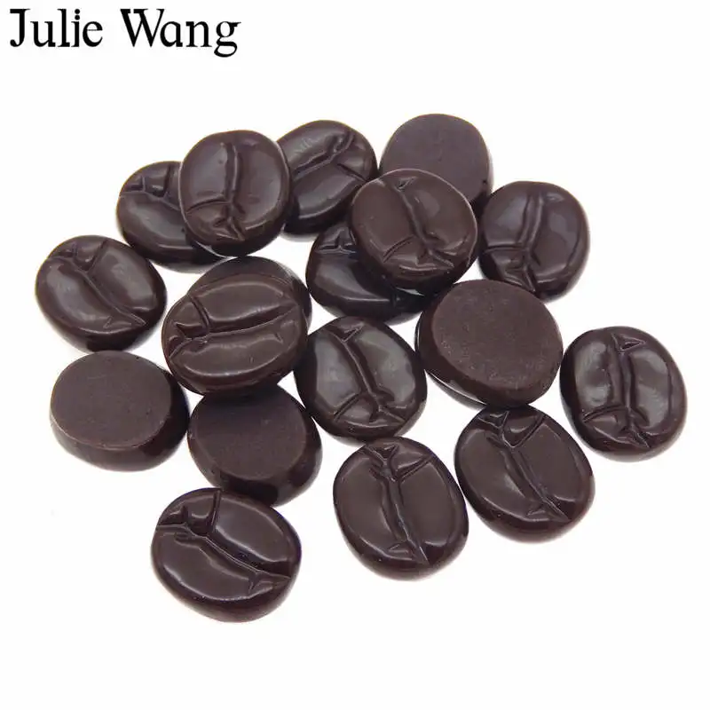 Julie Wang 20 шт. полимерные имитирующие кофейные зерна шоколадные подвески еда с
