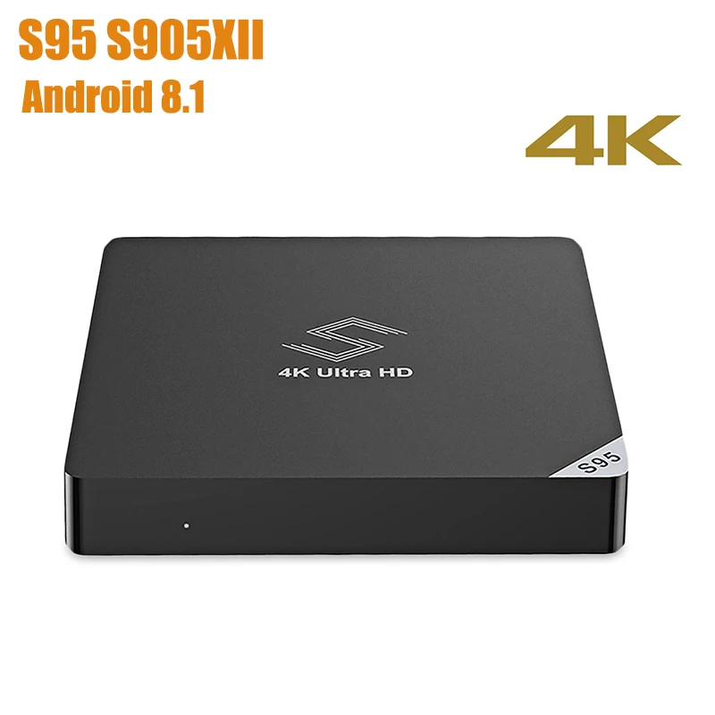 S95 S905XII 4K HD Smart tv Box Max Android 8 1 2 Гб 16 Cortex A53 медиаплеер Поддержка HDMI AVI телеприставки