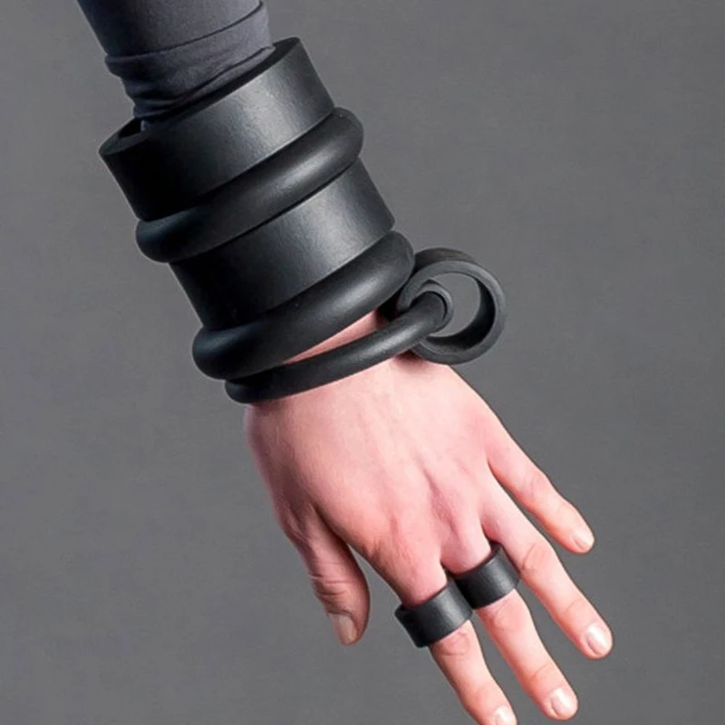 Браслеты YD & YDBZ из резины и кожи в стиле панк, новинка 2019, женский простой браслет ручной работы, женское винтажное Ювелирное Украшение для офиса, Черная веревка, цепочка для рук Браслеты YD & YDBZ из резины и кожи в стиле панк, новинка 2019, женский простой браслет ручной работы, женское винтажное Ювелирное Украшение для офиса, Черная веревка, цепочка для рук