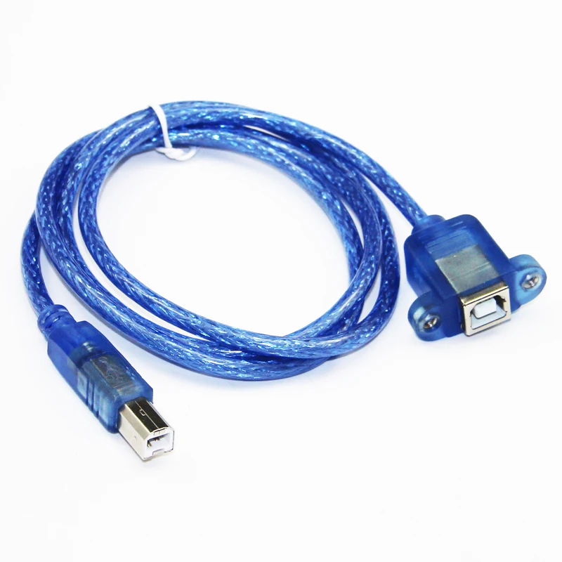 Bochara USB 2,0 Тип B штекер типа B Женский принтер удлинитель с винт крепления панели отверстие 30 см 50 см 100 см