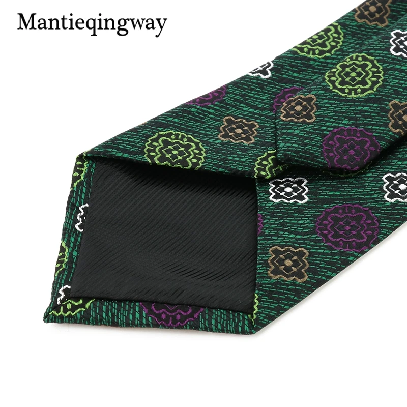 Mantieqingway геометрическое ожерелье платок запонки набор для мужчин темно-зеленые цветы мужские Gravatas Запонки Набор для костюма