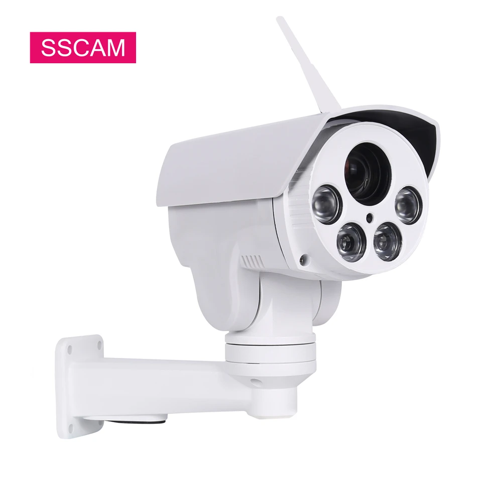 Водонепроницаемая 2MP Wifi Bullet PTZ камера 4xzoom моризованный варифокальный объектив