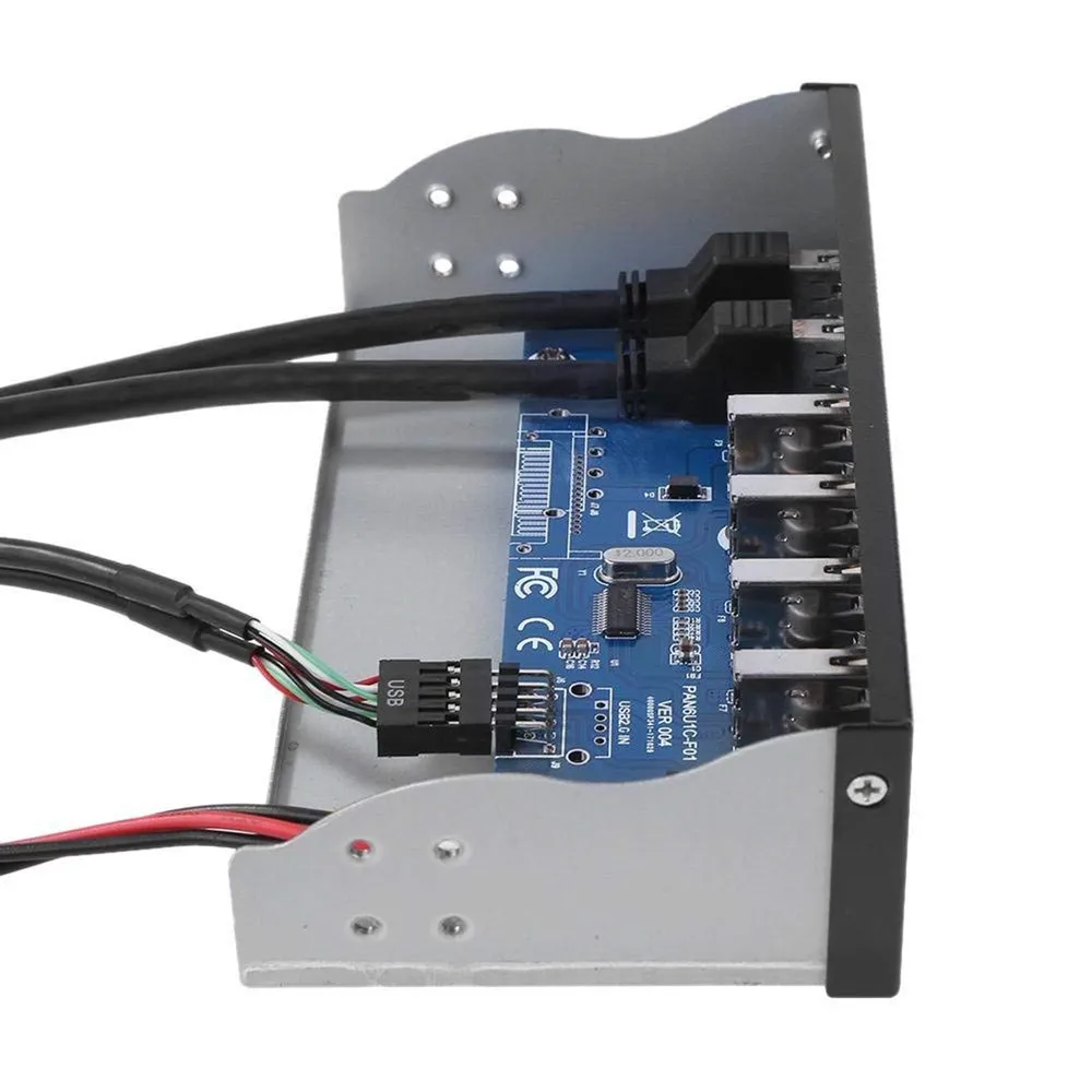 5 25 &quotCD ROM Drive Bay Передняя панель 7 портов s Hub 4 Port USB 2 0 3 1 Быстрая зарядка для