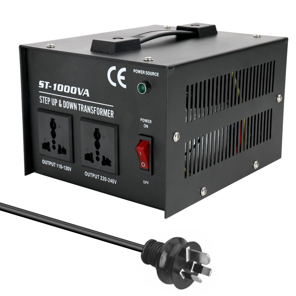 ST-1000W для исползования в домашних условиях интеллигентая(ый) эффективный шаг вверх и вниз трансформатор 100 V-220 V бытовых электроприборов Напряжение конвертер
