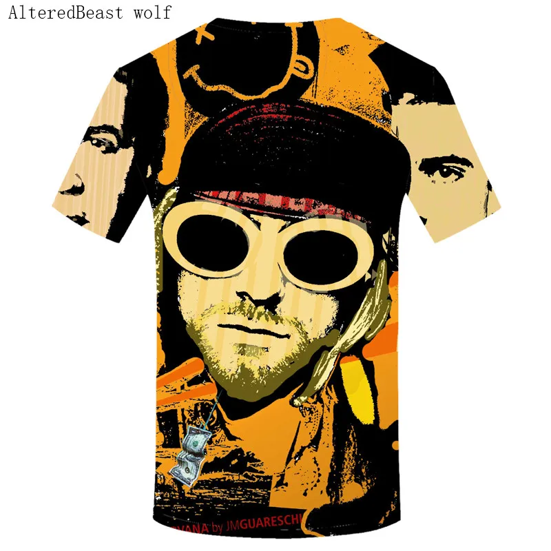 Мужская футболка Nirvana Kurt Cobain, Harajuku Song, лирика, принт в рамке, рок-звук, мужская летняя одежда, негабаритная футболка