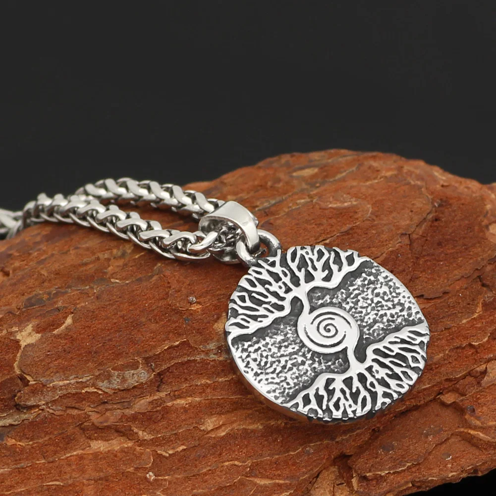 Из нержавеющей стали скандинавский Викинг Yggdrasil treee of life амулет Pendan ожерелье для