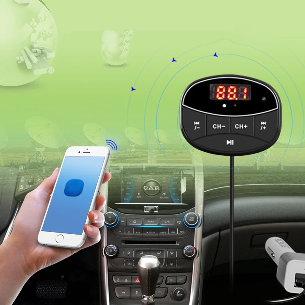 VODOOL 12V автомобильный fm передатчик V3.0 + EDR 10M Bluetooth HF MP3 плеер TF карта AUX зарядное