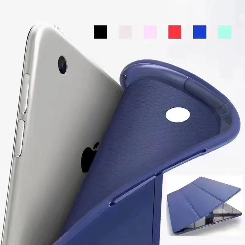 Soft Tablets Case For iPad 5 6 8 9.7'' TPU Smart Wake Sleep Multi-folded PU Leather Protective Cover 2018 9.7 Inch | Компьютеры и