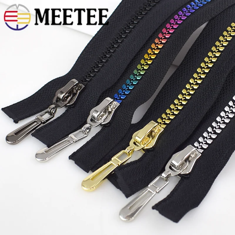 Meetee 2 шт 8# Экологичная Open-end молния из смолы для шитья куртки пальто вниз молнии для шитья DIY аксессуары для одежды