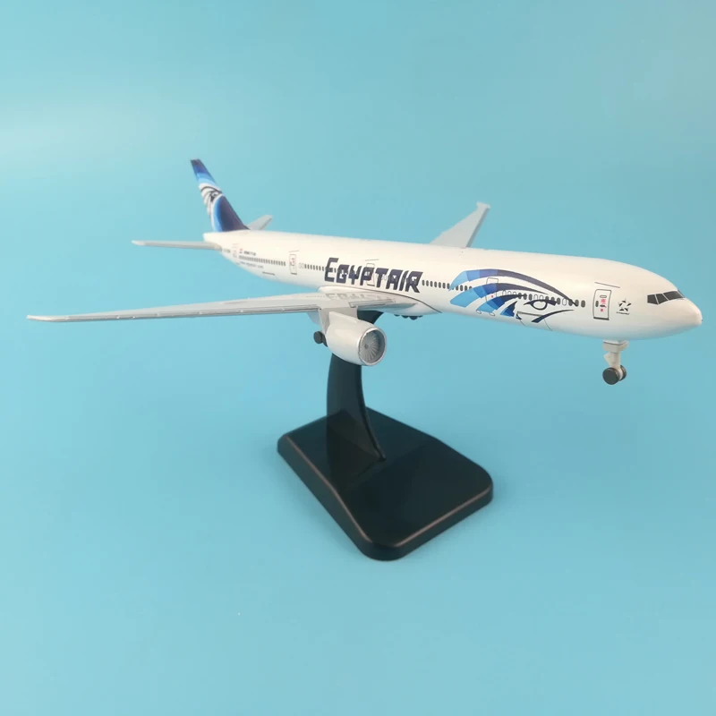 Модель самолета из металла 20 см модель EGYPTAIR Airlines с подставкой шкив посадочное