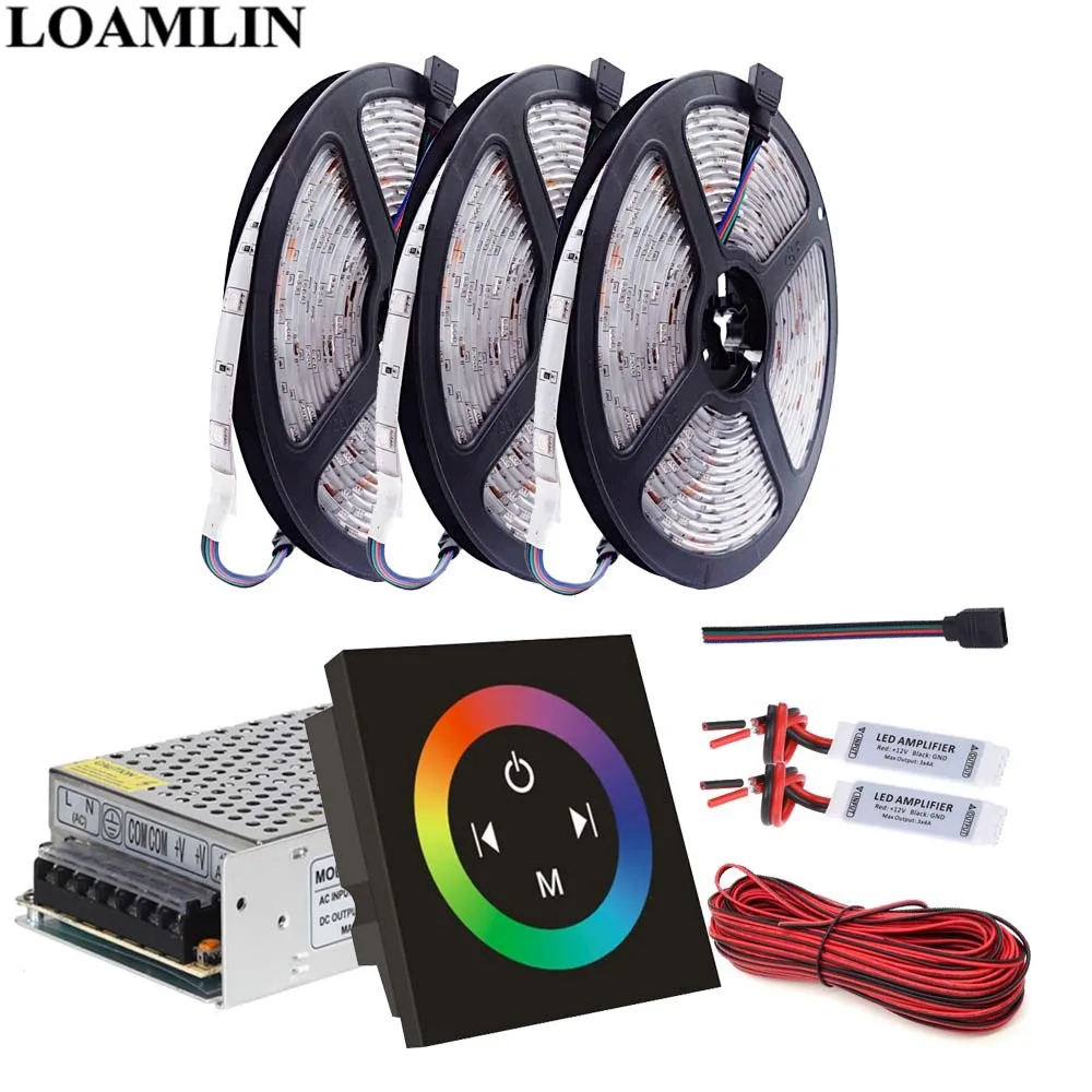 5 ~ 20 м RGB Светодиодная лента 30 светодиодов/м 5050SMD Сенсорная панель Led контроллер