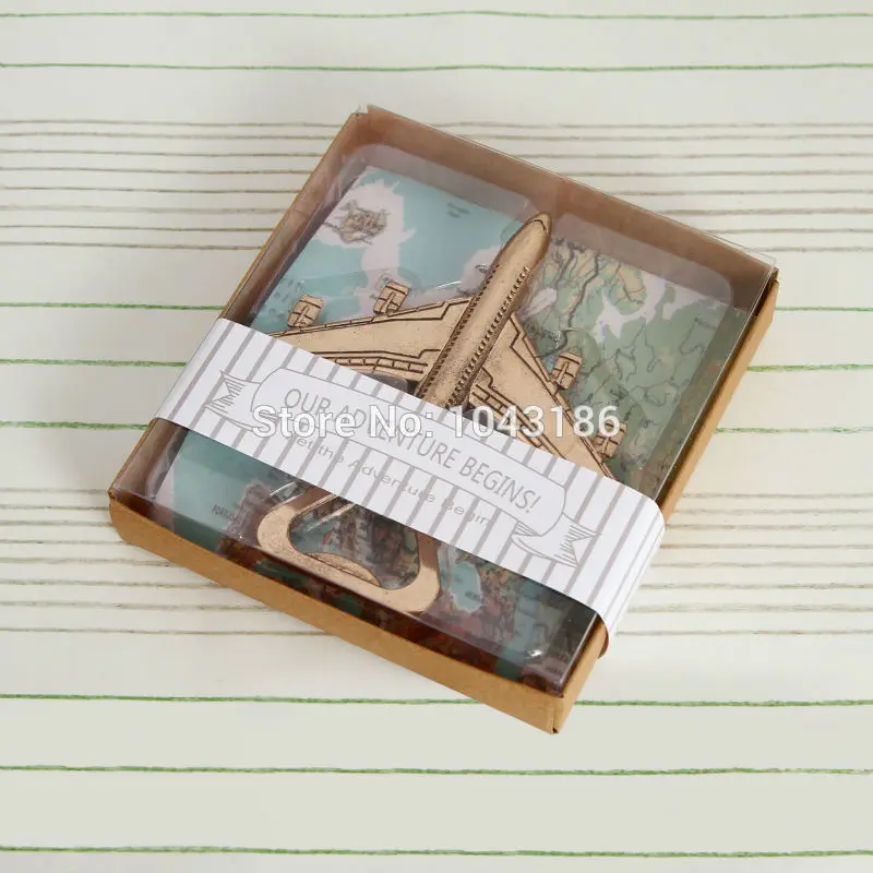 

wedding party favor gift and giveaways for guests - golden retro Classic plane/aeroplane/aircraft bottle opener 20pcs/lot