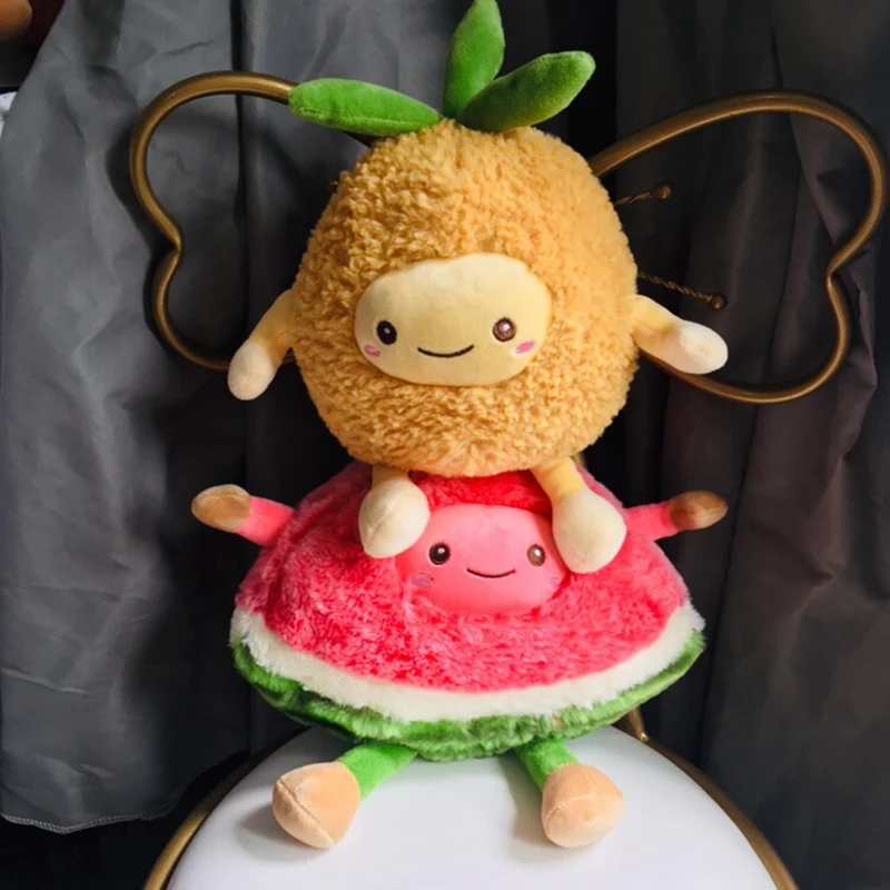 Арбузные вишневые плоды ананаса милые плюшевые игрушки мягкие куклы подушка для
