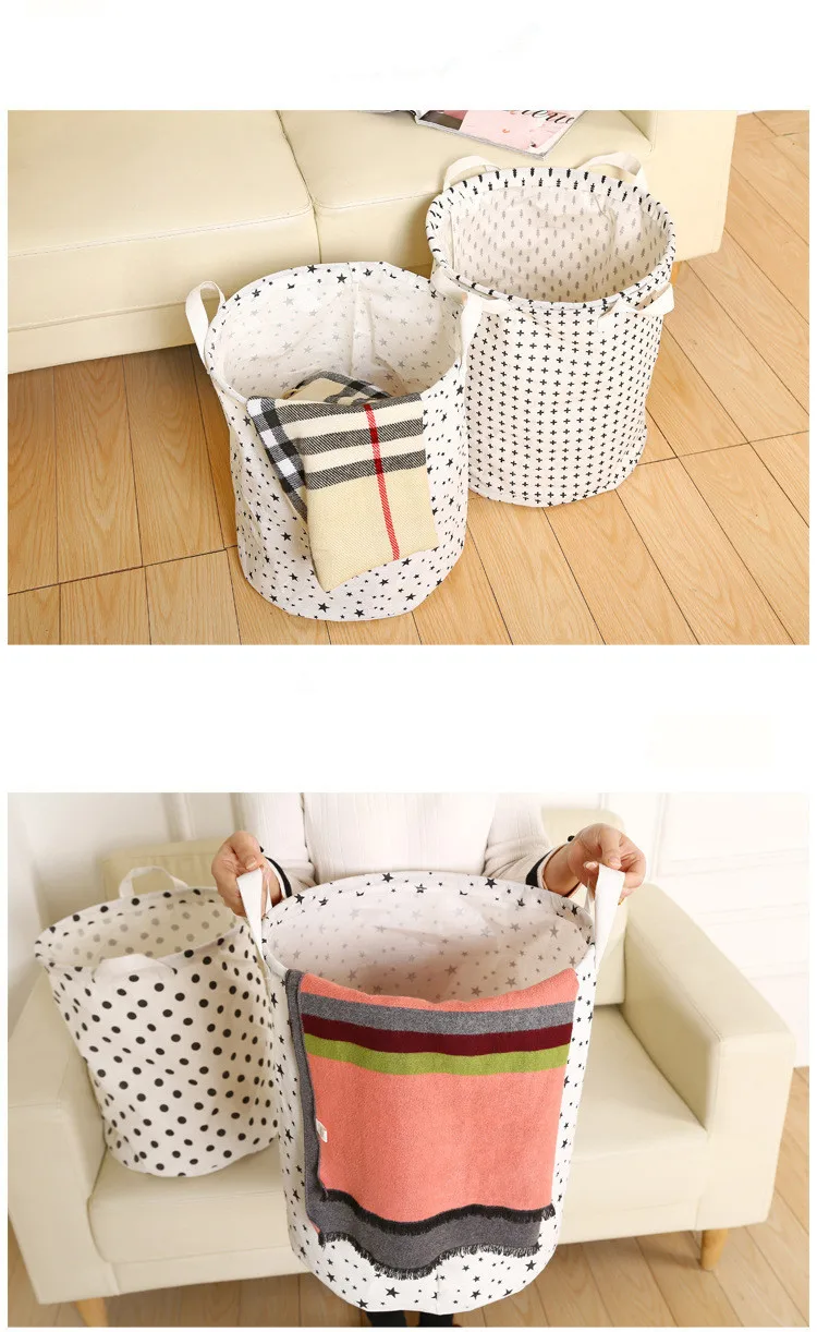 1 предмет Новинка Закка Линен Водонепроницаемый корзина для хранения складные