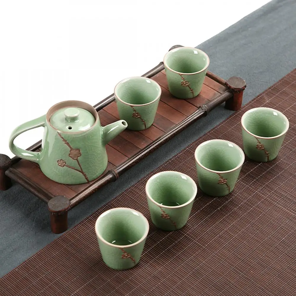 Сине-белый фарфоровый Стандартный керамический чайный набор китайские традиции