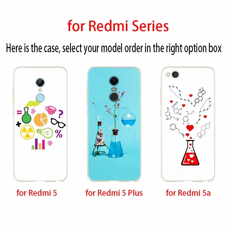 Мягкий чехол с химическим рисунком для Xiaomi Redmi 9A 8A 7A Note 10 9 8 7 Pro Max 10S 9S 8T Роскошный