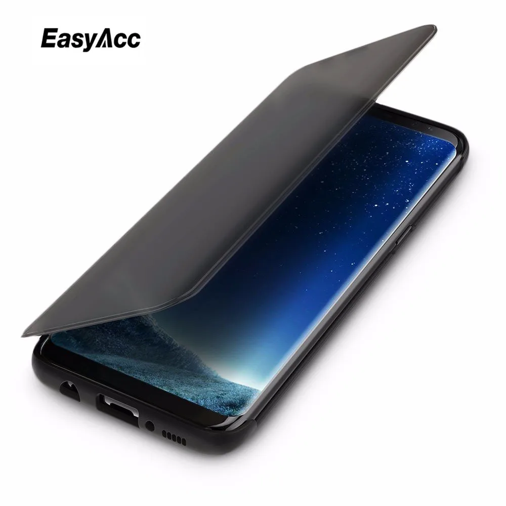 same as picture Easyacc для samsung Galaxy S8 Dr. v Серия откидная крышка невидимое окно Полный экран Защита телефон флип чехол для Galaxy S8 plus - Цвет: same as picture