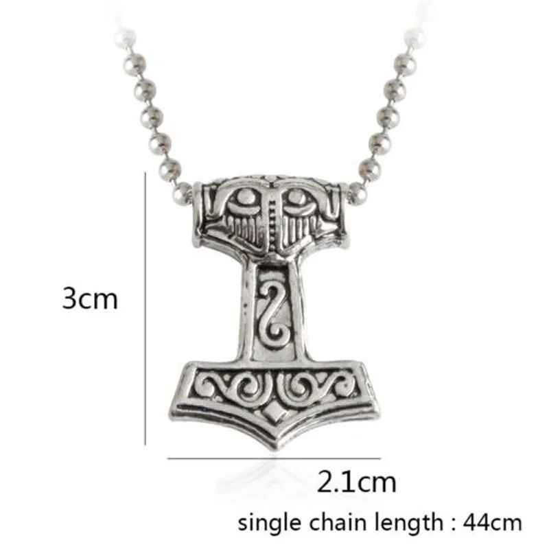 JEPHNE Jewelry Thors Hammer Мужская нордическая подвеска с символикой викингов миф ожерелье