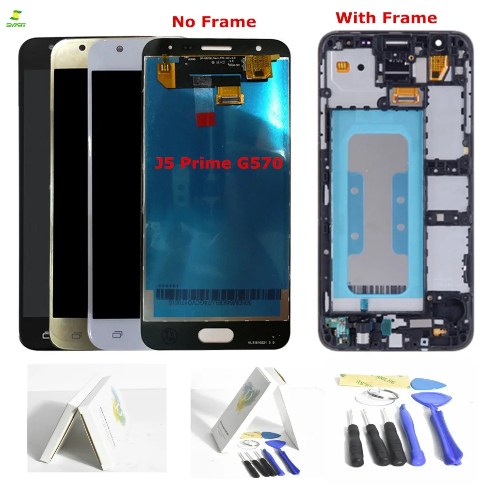 J5 Prime для SAMSUNG ЖК дисплей сенсорный экран s рамка Galaxy G570F G570 SM P10 lite дисплей|Экраны