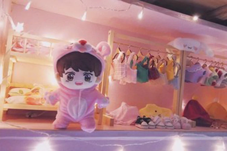 1/6 bjd got7 exo кукла использовать деревянный шкаф деревянная вешалка