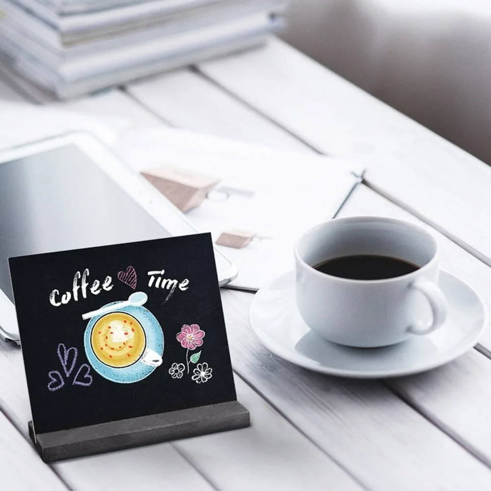 Стираемая двухсторонняя деревянная доска с кронштейном для украшения стола