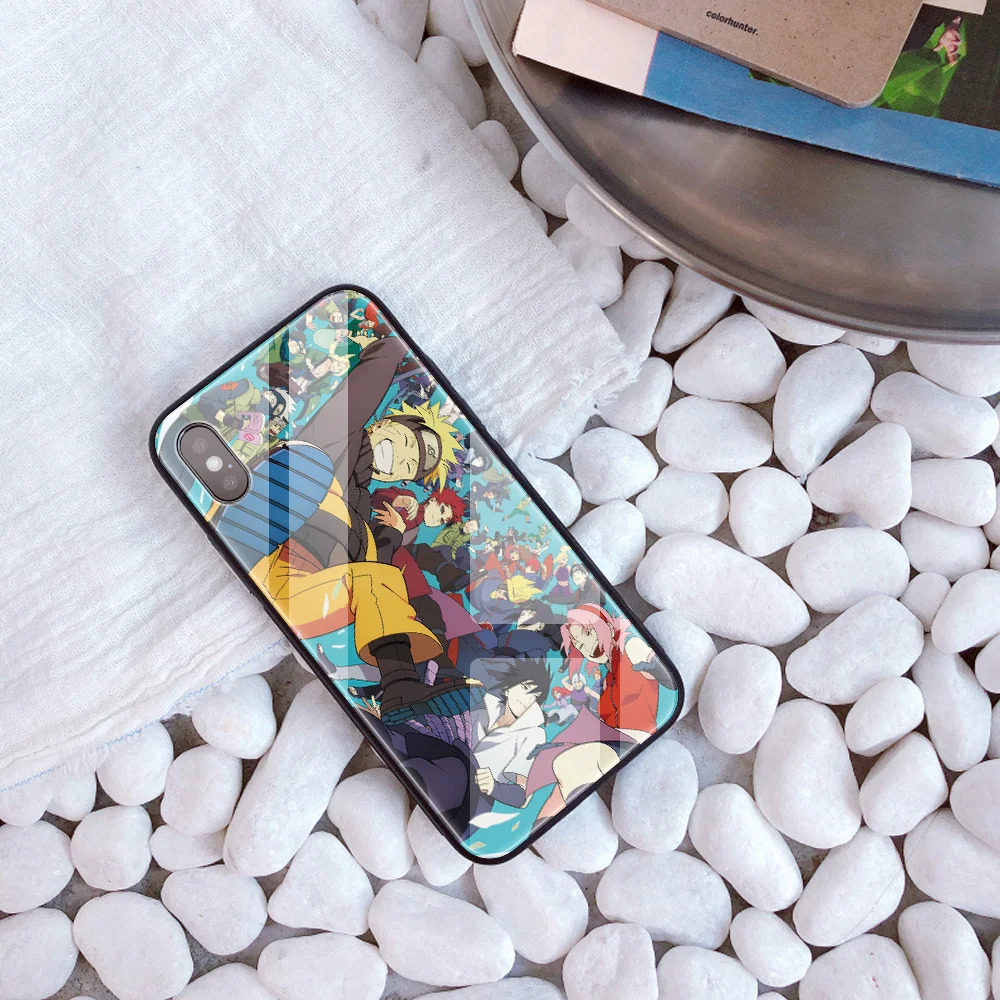DIY чехол для телефона для iPhone 7 8 6 S Plus Капа закаленное стекло Наруто ниндзя Хокаге индивидуальная крышка телефона для iPhone X XR XS MAX - Цвет: 20318