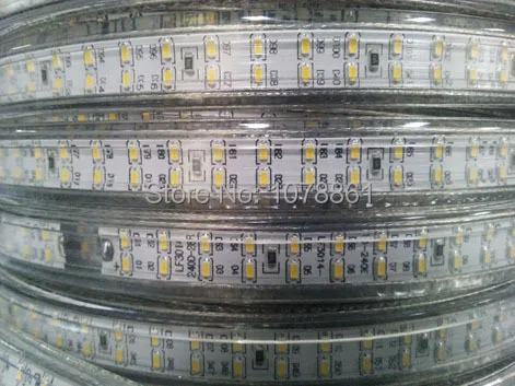 2835 SMD Светодиодная лента 220 В светодиодов/м Двухрядные светодиодные гибкие полосы