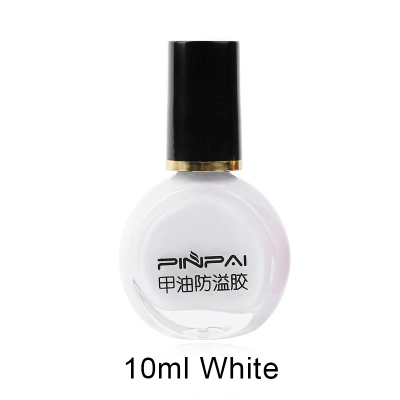10ml White 2 цвета отклеивается лак для ногтей анти-перелив клей Нетоксичная латексная жидкость для ногтей легко удаляет ленту для дизайна ногтей маникюр защита края - Цвет: 10ml White