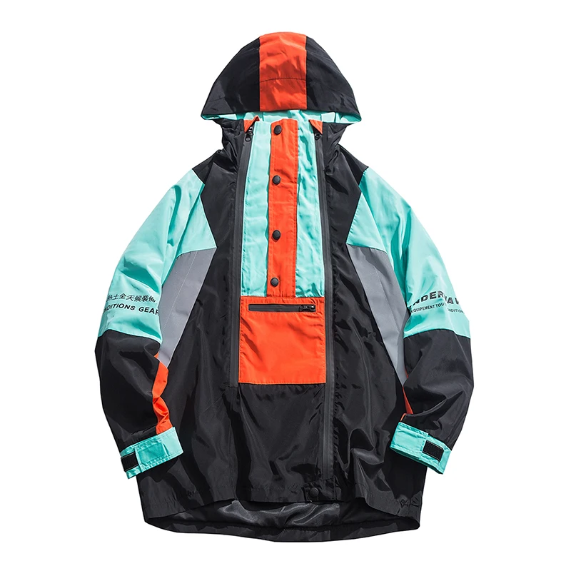 Куртка мужская в стиле Харадзюку уличная одежда хип-хоп ветровка с карманами