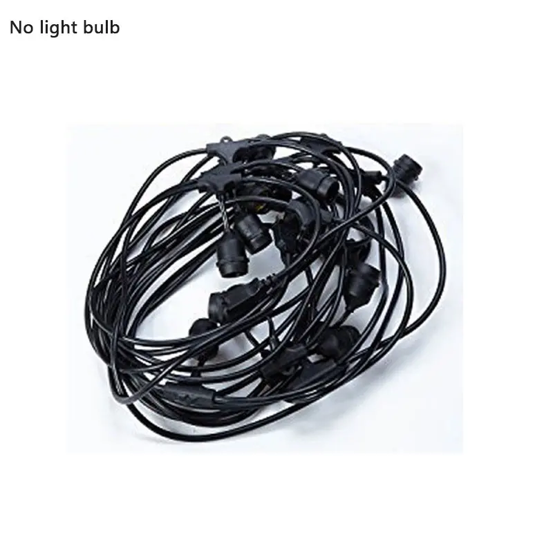 String 10m10 head Водонепроницаемый 7 м 10 м 10LED лампочка гирлянды Крытый открытый коммерческий класс E26/27 уличный сад задний двор праздничное освещение гирлянда - Испускаемый цвет: String 10m10 head