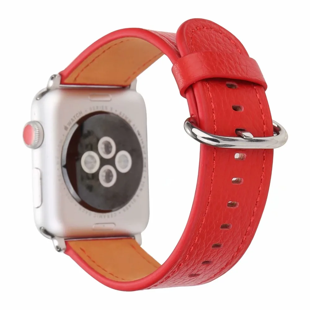 44 мм классический кожаный ремешок для apple watch серии 4, версия 1, 2, 3, ремешок поводок собаки сменный Браслет для apple watch 44/42/40/38 мм
