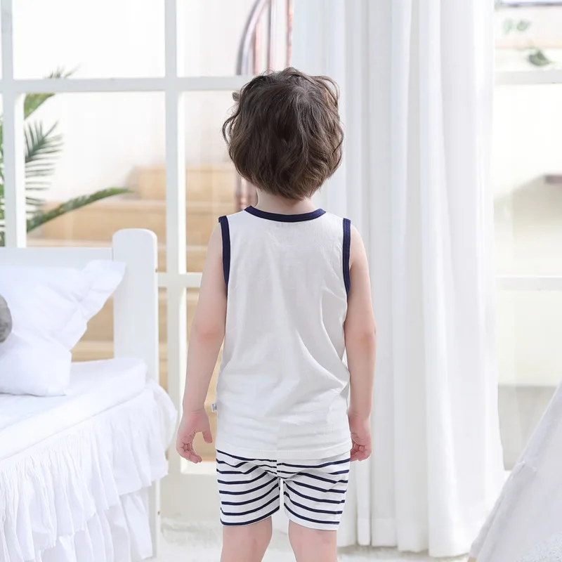 T Shirt for Boys Fruit Watermelon Cotton Baby Girl Boy Animals Duck Fox Sleeveless Tops Tee Summer Children's Clothes 0-6Y